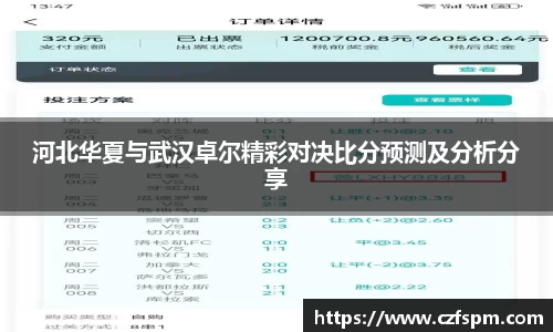 河北华夏与武汉卓尔精彩对决比分预测及分析分享